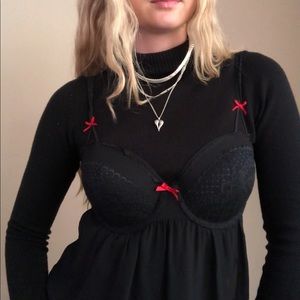SOLD!!!!Black Lace Bustier Lingerie Top